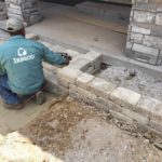 Front Porch Retaining Wall With Garden Bed. St. Louis, MO.