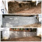 New Concrete Block Retaining Wall